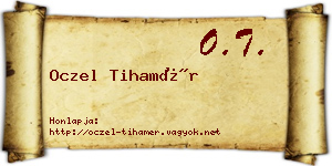 Oczel Tihamér névjegykártya